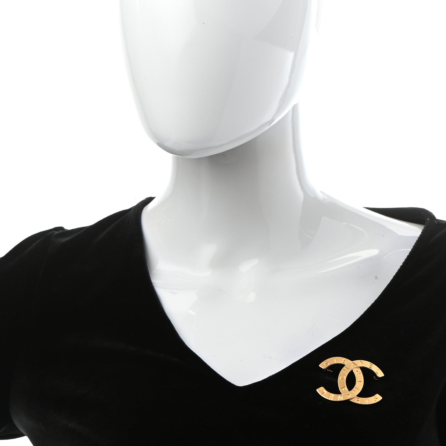 Chanel Metal Paris Button CC Large Brooch Gold 2 of 5