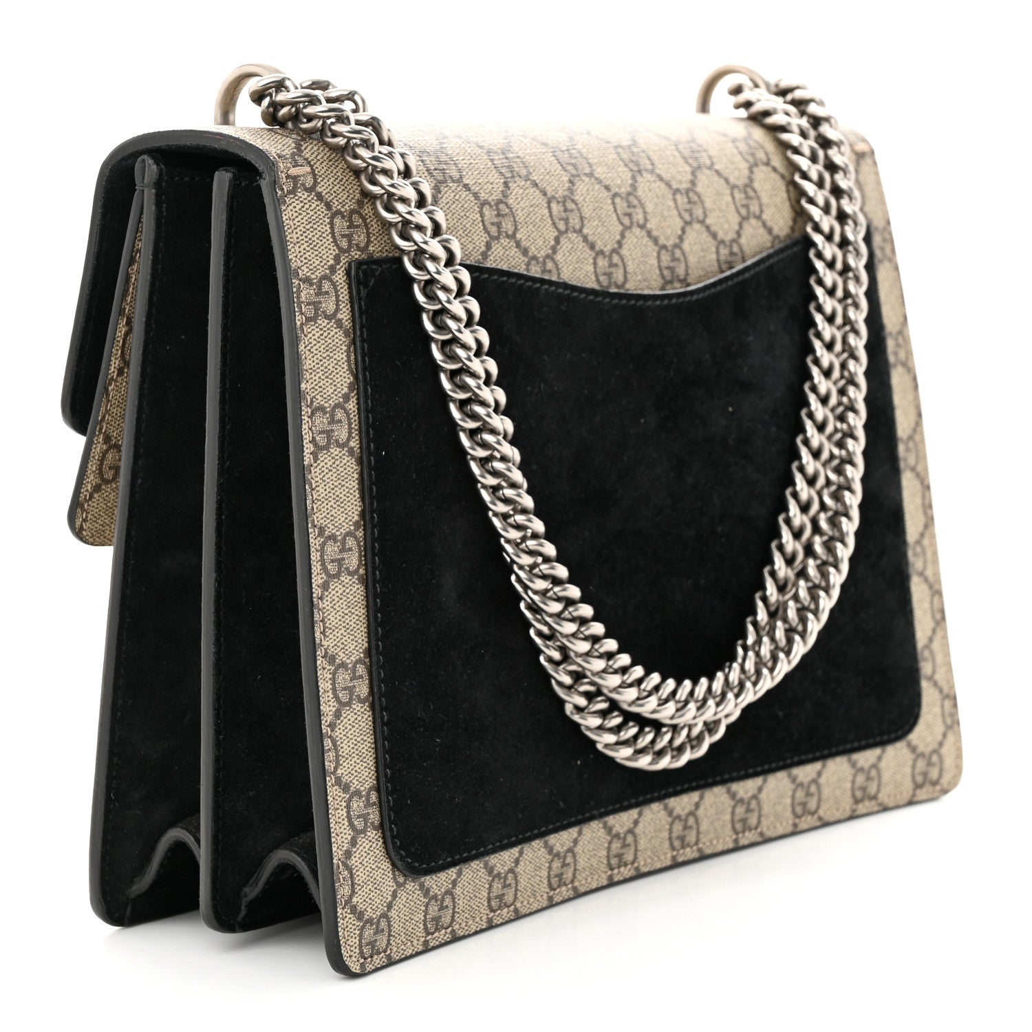 Gucci GG Supreme Monogram Medium Dionysus Shoulder Bag Black 3 of 10