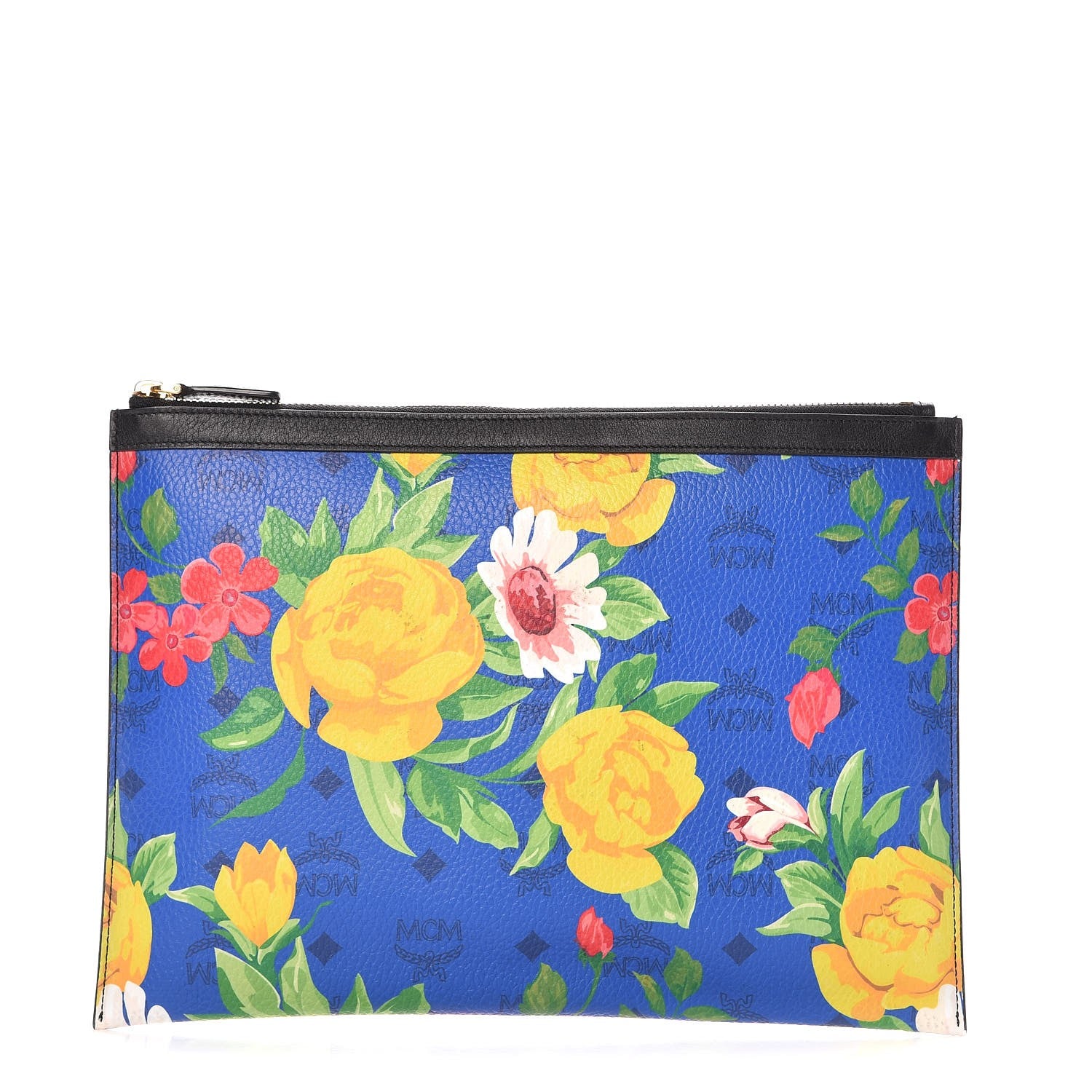 MCM Visetos Flower Print Pouch Multicolor 1 of 9