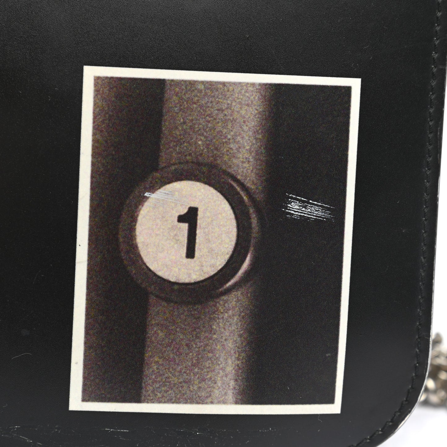 Calfskin Montage Print Small TB Bag Black
