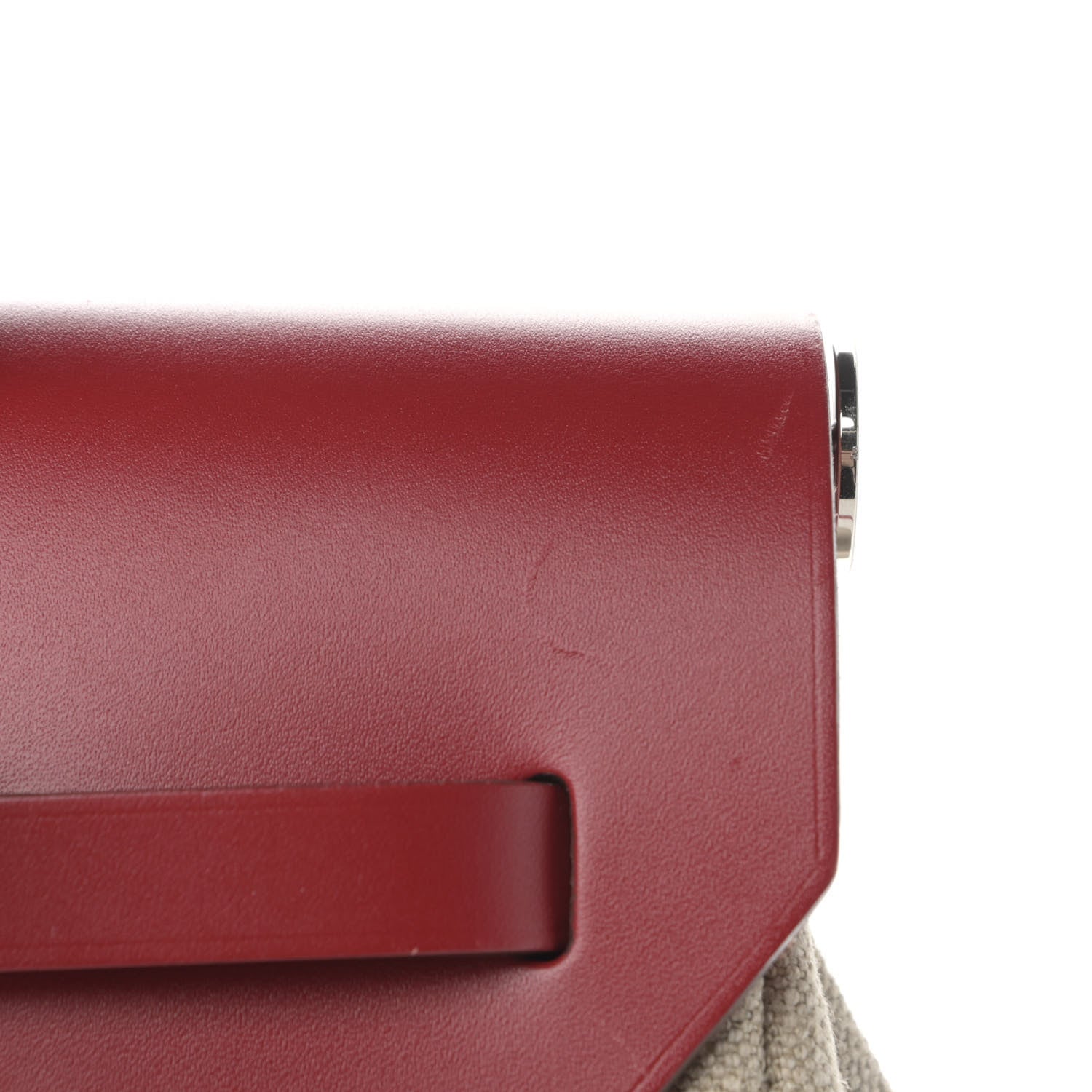 Hermes Vache Hunter Toile H Vibration Herbag a Dos Retourne Backpack Bordeaux Ficelle Rouge Piment 13 of 13