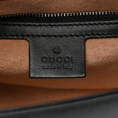 Gucci Calfskin Matelasse Small GG Marmont Shoulder Bag Black 6 of 9