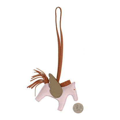 Hermes Milo Lambskin Grigri Rodeo Pegase Horse Bag Charm PM Mauve Pale Pain D'Epice Beige Marfa 2 of 5