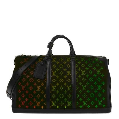 Louis Vuitton Jacquard Monogram Light Up Keepall Bandouliere 50 Black 2 of 10