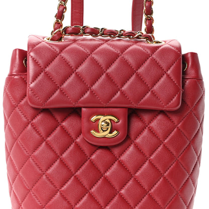 Chanel Lambskin Quilted Mini Urban Spirit Backpack Red 8 of 10