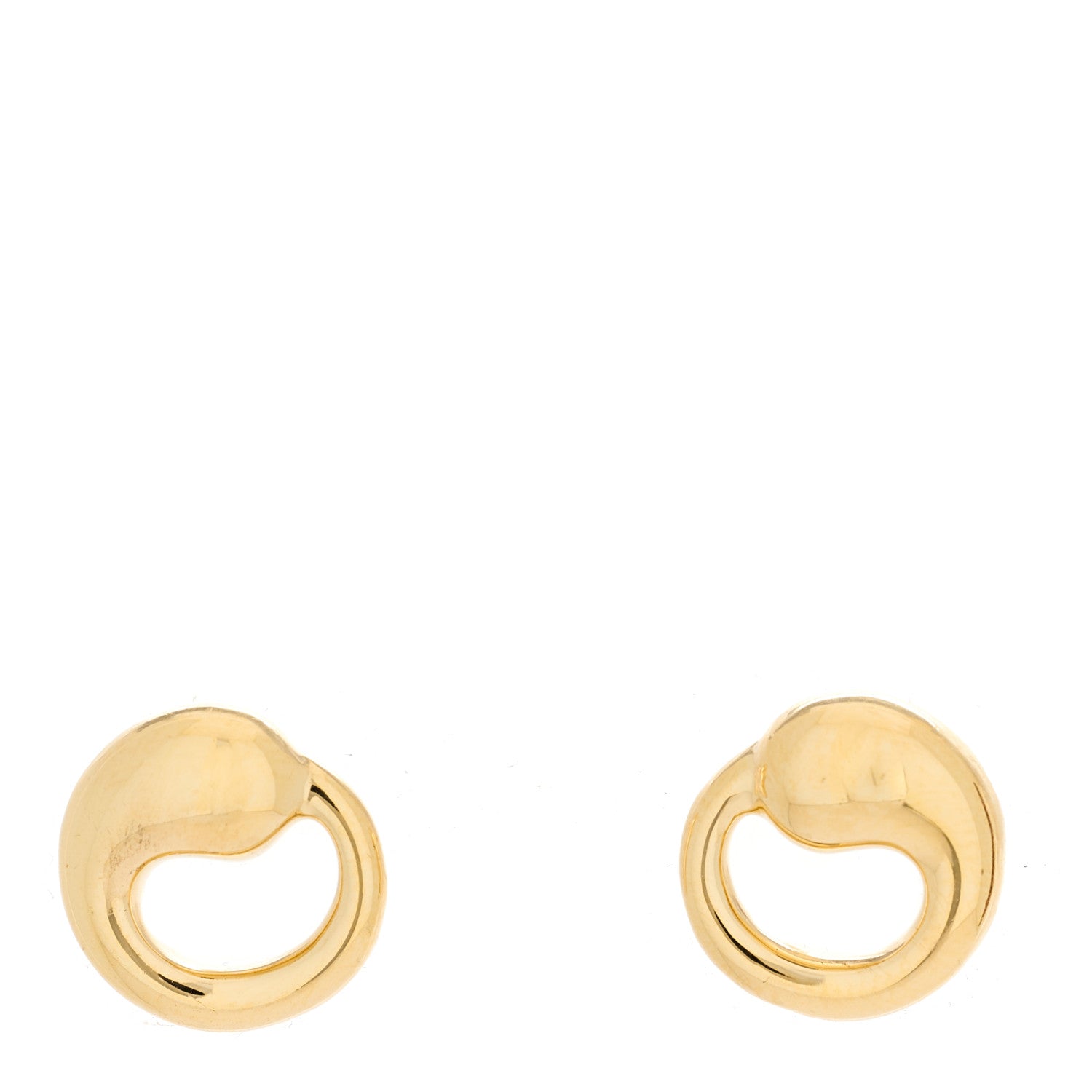 Tiffany 18K Yellow Gold Elsa Peretti Eternal Circle Earrings 1 of 4