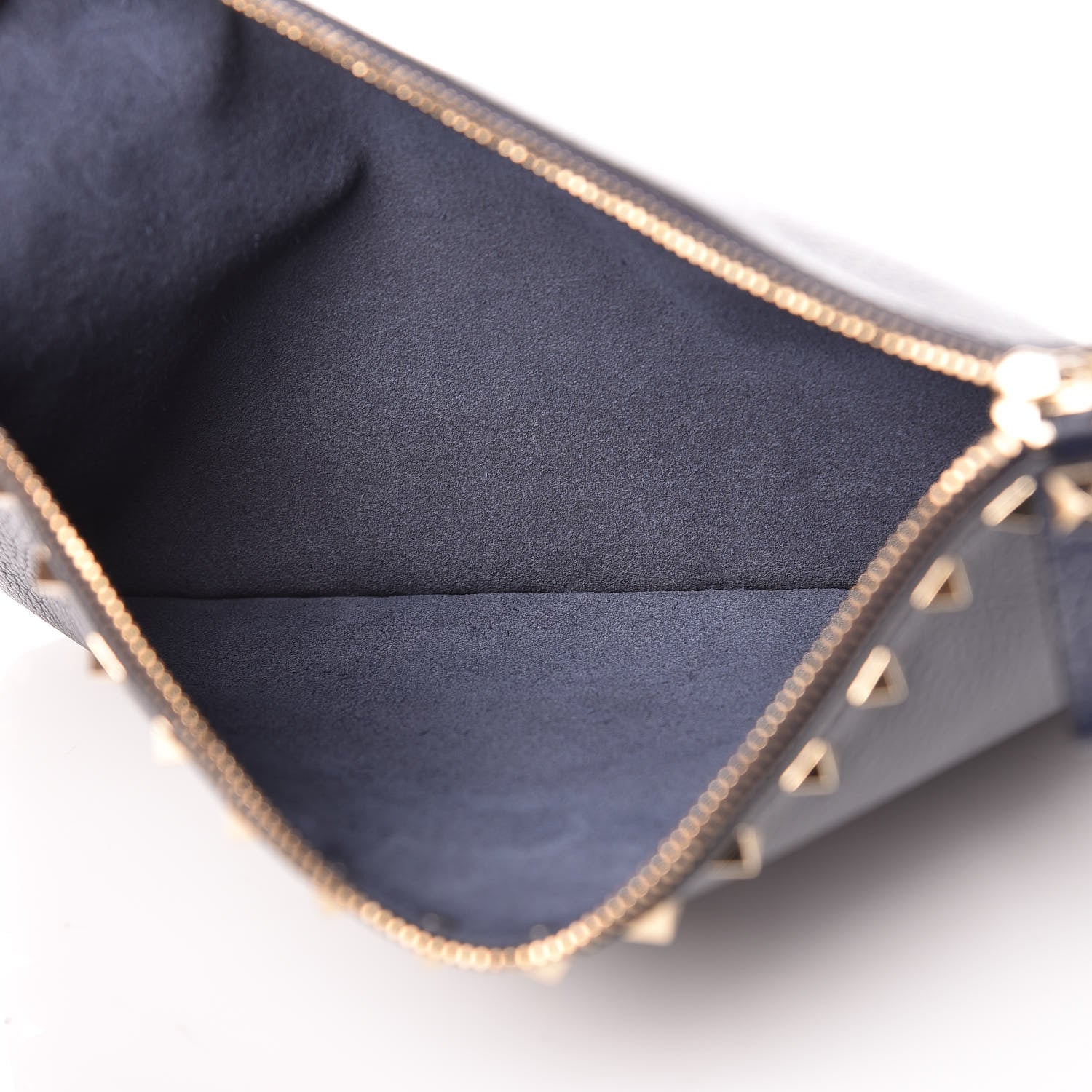 Valentino Garavani Grained Calfskin Large Rockstud Zip Pouch Marine 5 of 9