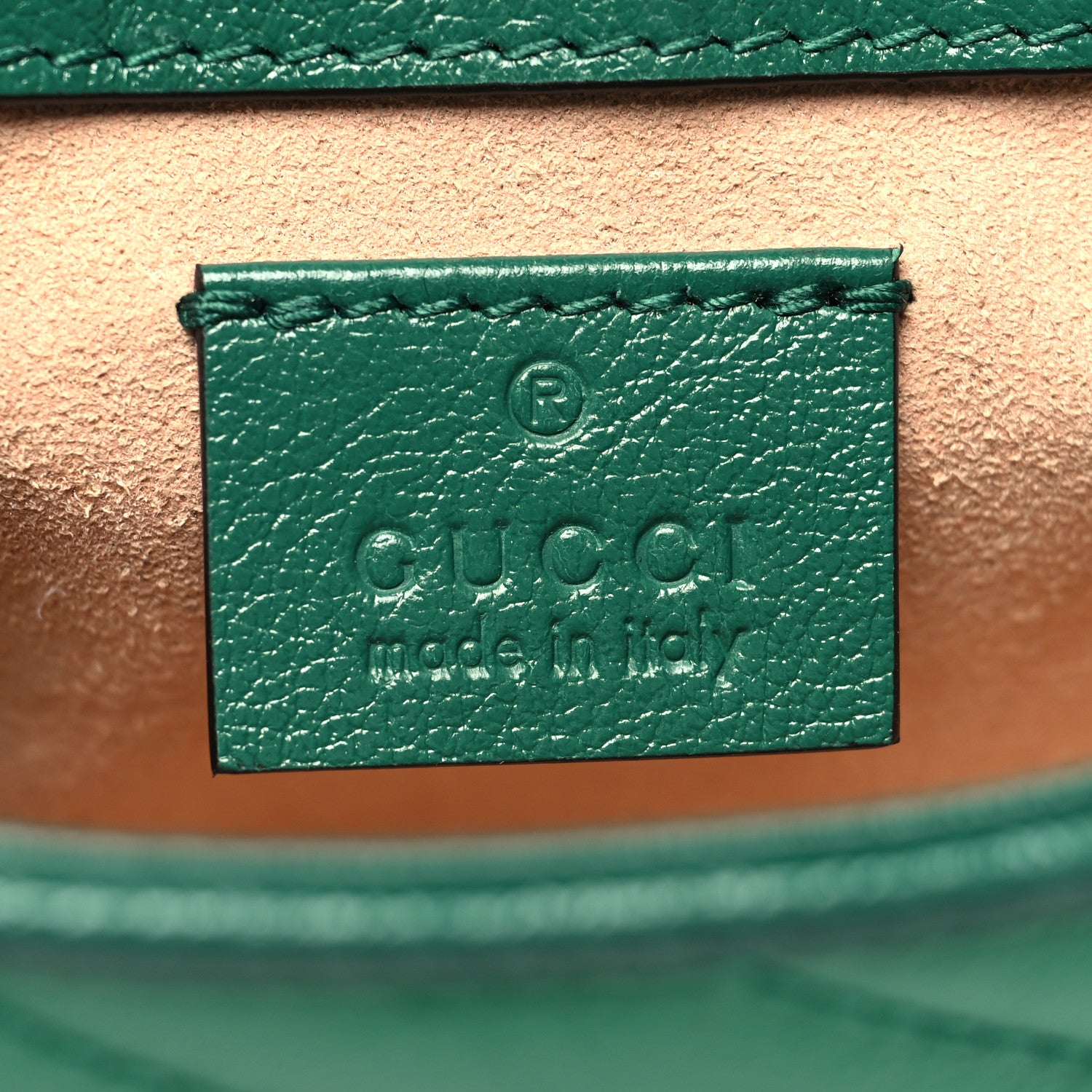 Gucci Azalea Calfskin Enamel Matelasse Diagonal Super Mini Torchon GG Marmont Shoulder Bag New Shamarock Emerald 6 of 10