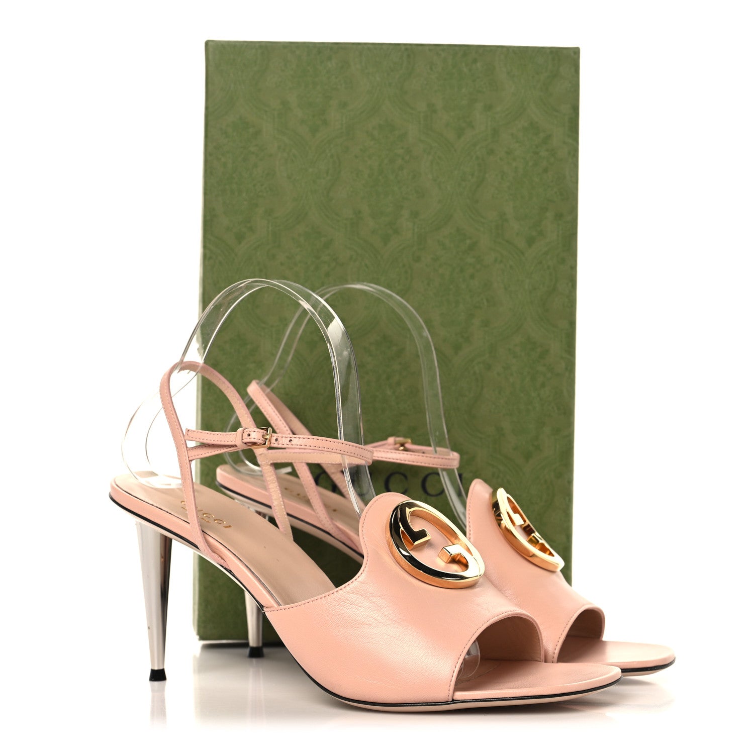 Gucci Malaga Kid Blondie 85mm Slingback Sandals 41 Pastel Pink 10 of 10
