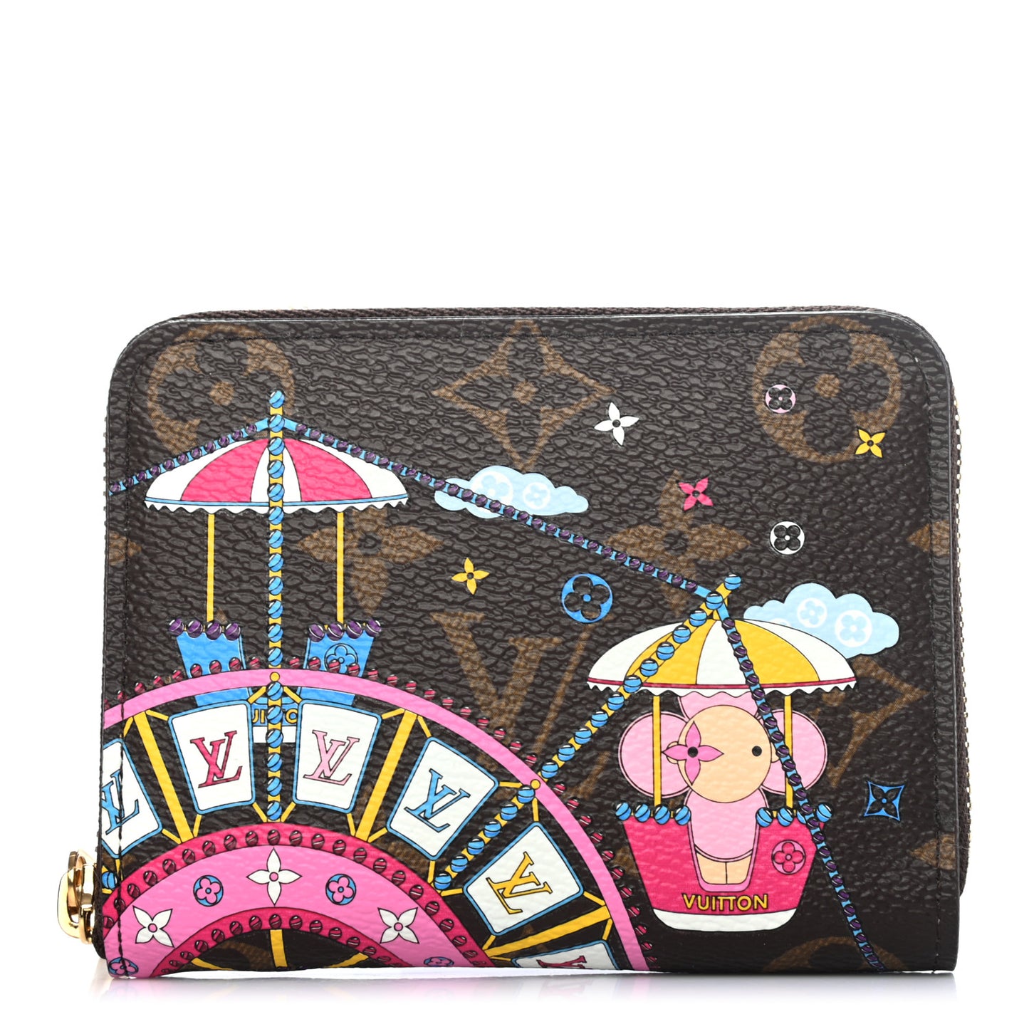 Monogram 2020 Christmas Animation Big Wheel Zippy Coin Purse Rose Ballerine