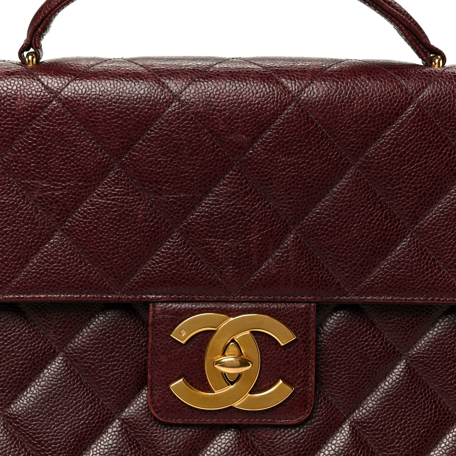 Chanel Caviar Quilted Briefcase Laptop Bag Burgundy 10 of 12