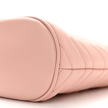 Gucci Calfskin Matelasse Mini GG Marmont 2.0 Bucket Bag Perfect Pink 10 of 10