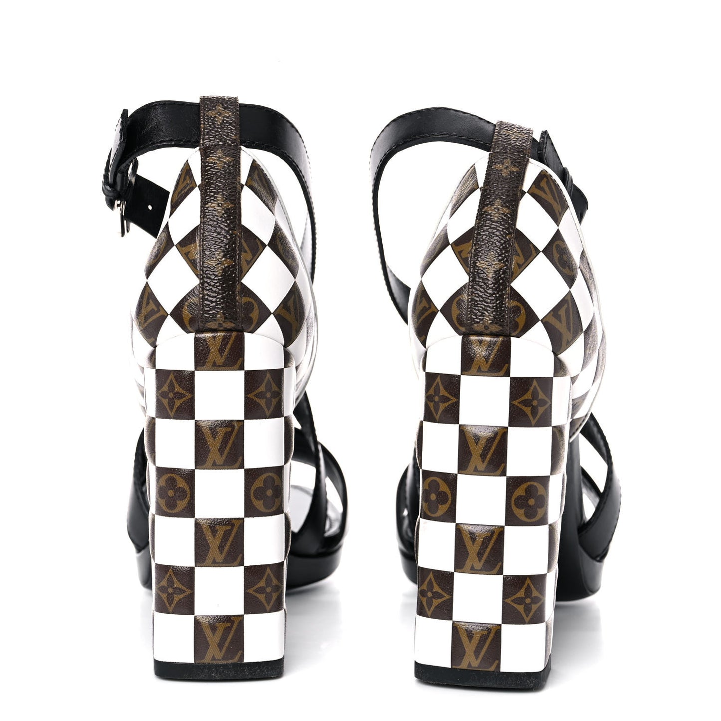 Calfskin Monogram Damier Tressage Matchmake Cross Sandals 39