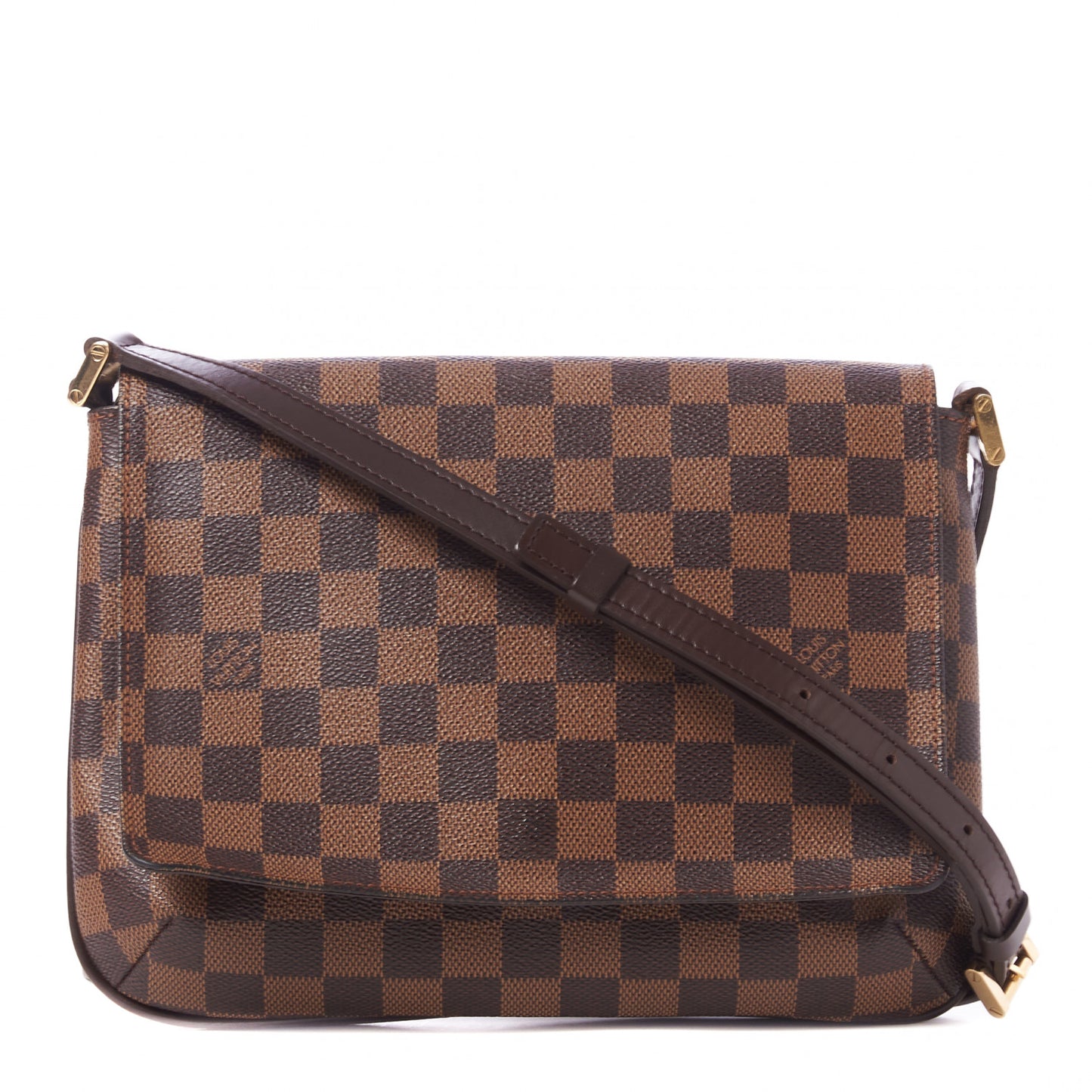 Damier Ebene Musette Tango Long Strap