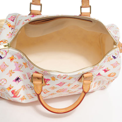 Louis Vuitton Watercolor Aquarelle Speedy 35 White 5 of 7