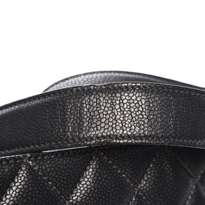 Chanel Metallic Caviar Quilted Grand Shopping Tote GST Dark Silver 10 of 12