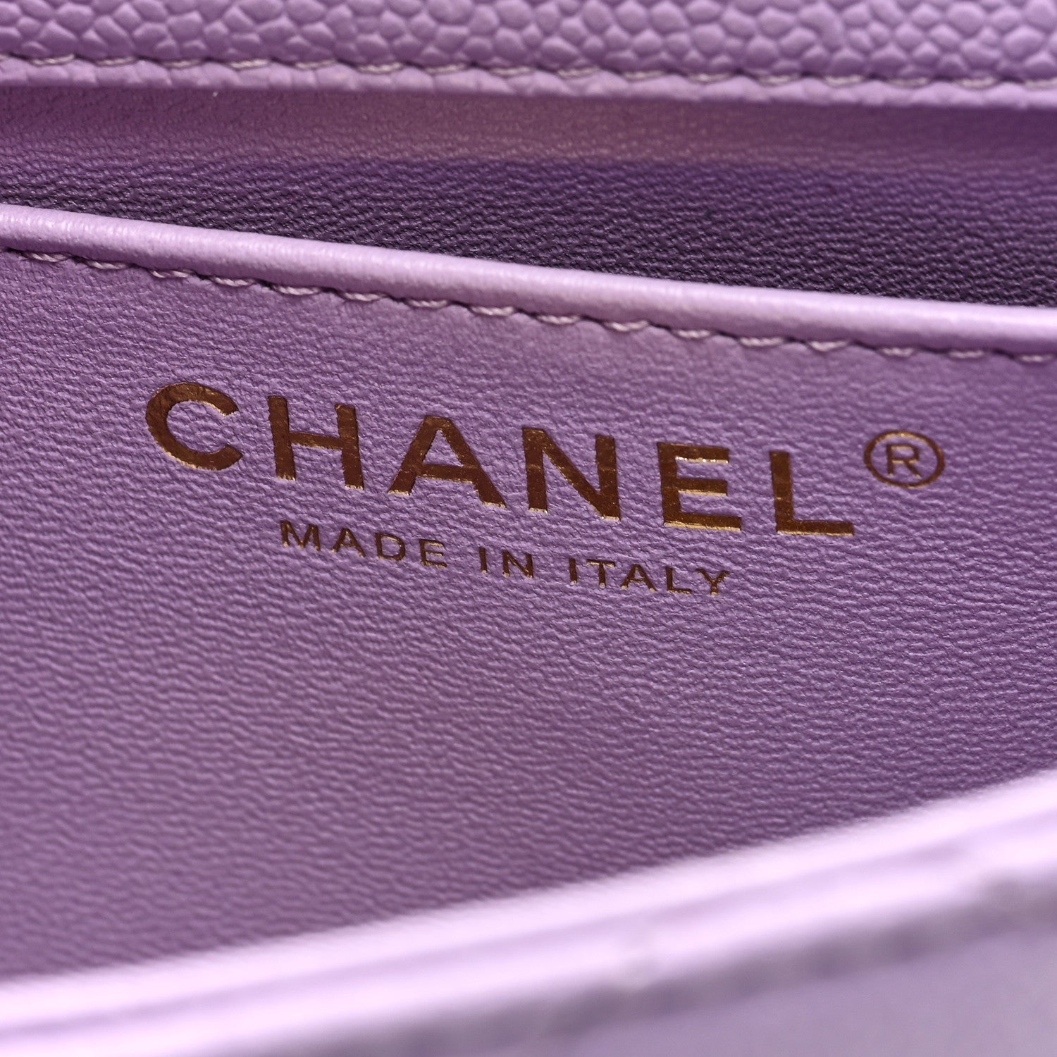 Chanel Caviar Quilted Mini Rectangular Sweetheart Flap Lilac 6 of 9