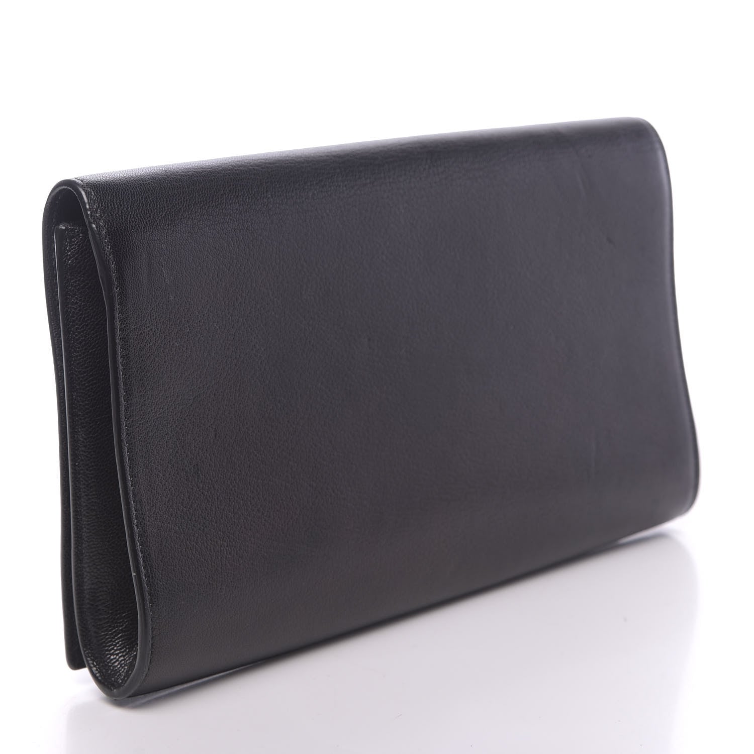 Saint Laurent Calfskin Monogram Large Belle De Jour Clutch Black 3 of 9