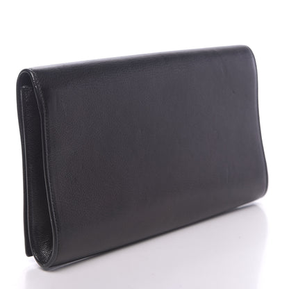 Saint Laurent Calfskin Monogram Large Belle De Jour Clutch Black 3 of 9