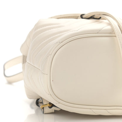 Gucci Calfskin Matelasse GG Marmont Flap Backpack White 9 of 10