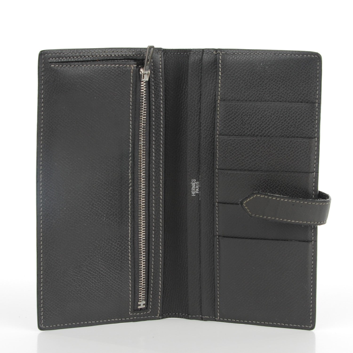 Hermes Epsom Bearn Gusset Wallet Graphite 9 of 13