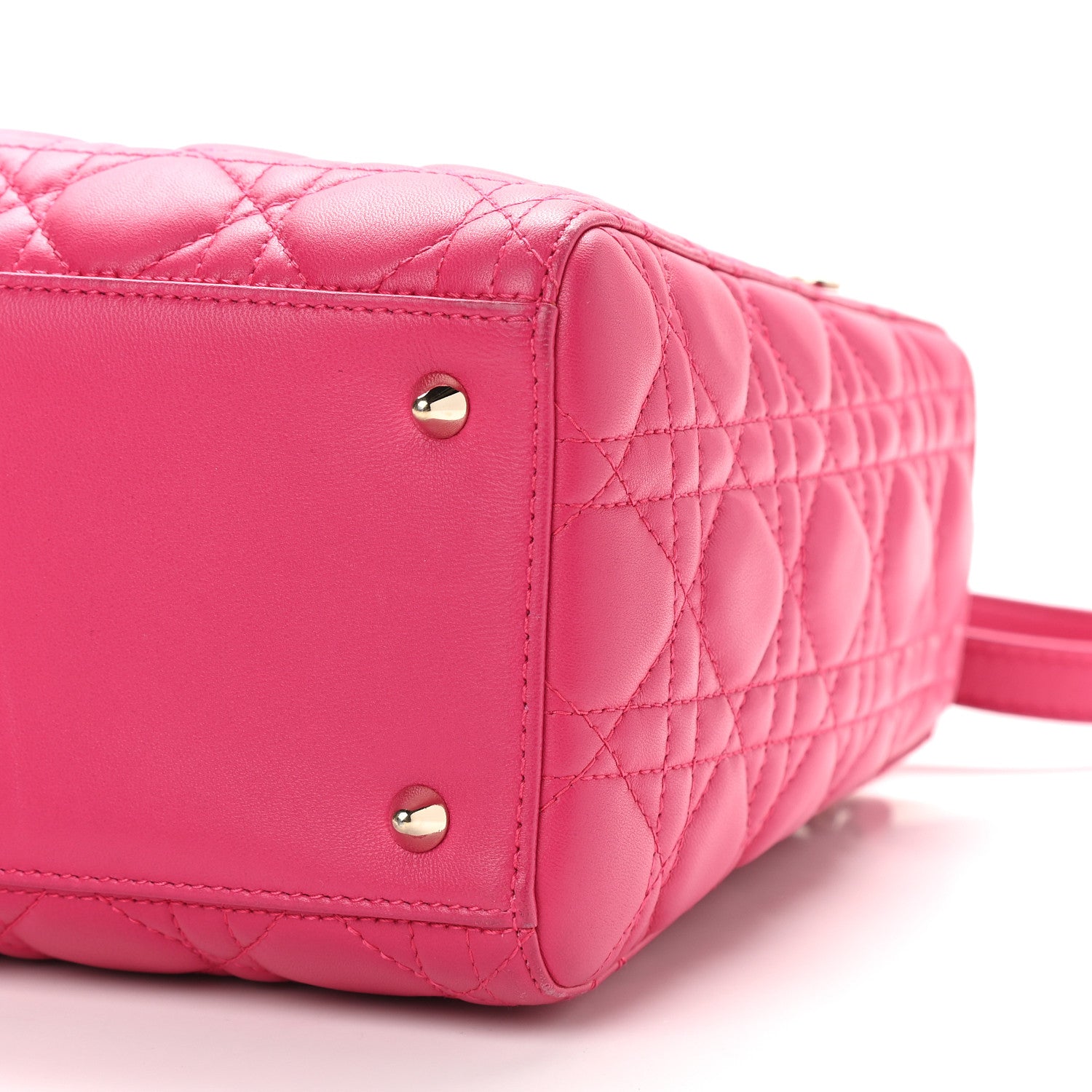 Christian Dior Lambskin Cannage Medium Lady Dior Fuchsia 8 of 8