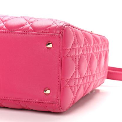 Christian Dior Lambskin Cannage Medium Lady Dior Fuchsia 8 of 8