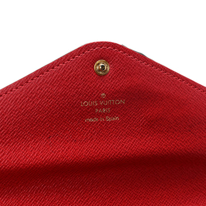 Louis Vuitton Damier Ebene Josephine Wallet Red 7 of 11