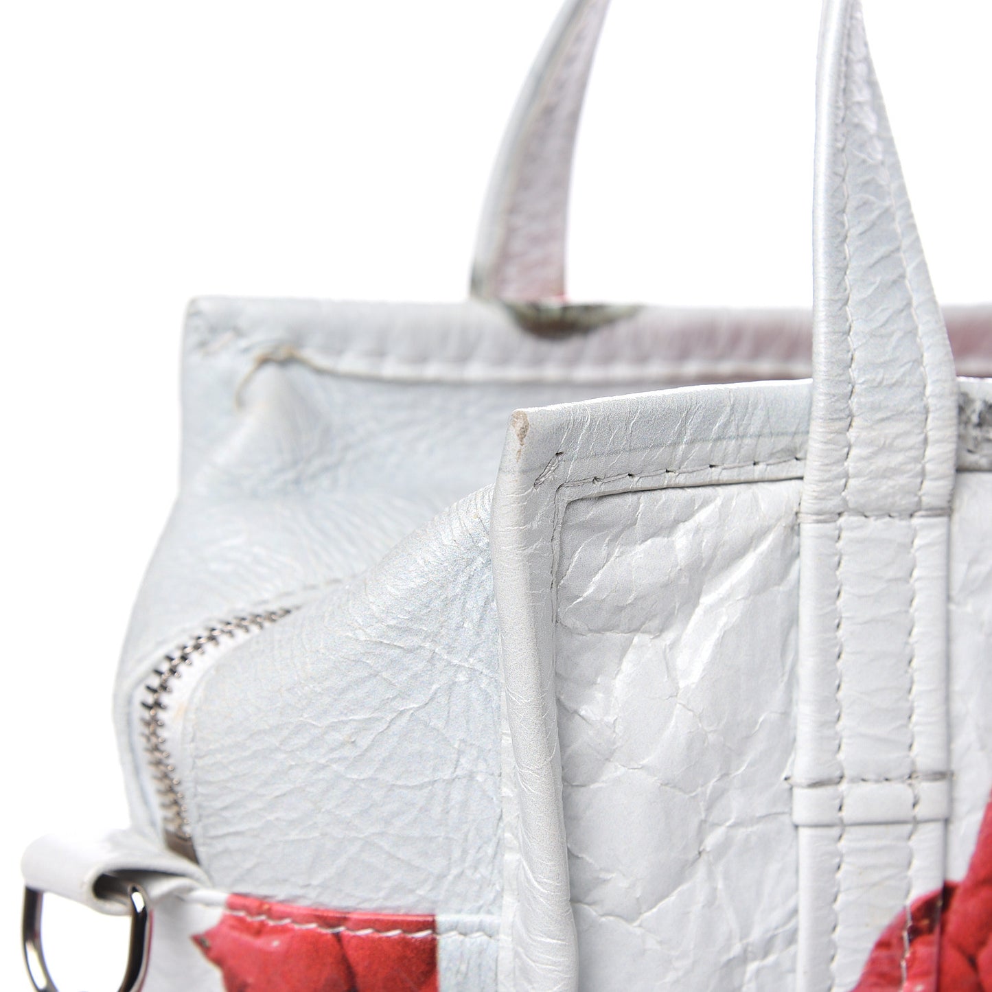 Agneau Arena Bazar Campaign Shopper Tote XS White Red Green