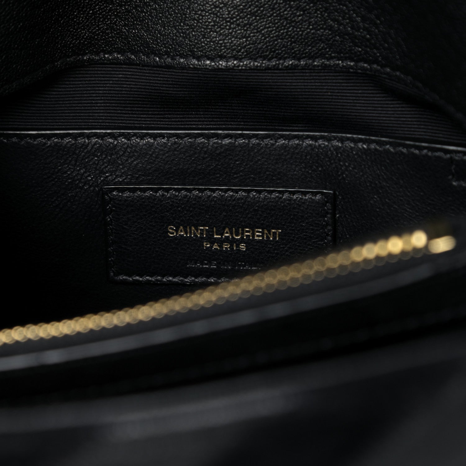 Saint Laurent Calfskin Suede Matelasse Chevron Monogram Medium College Bag Marine 8 of 9