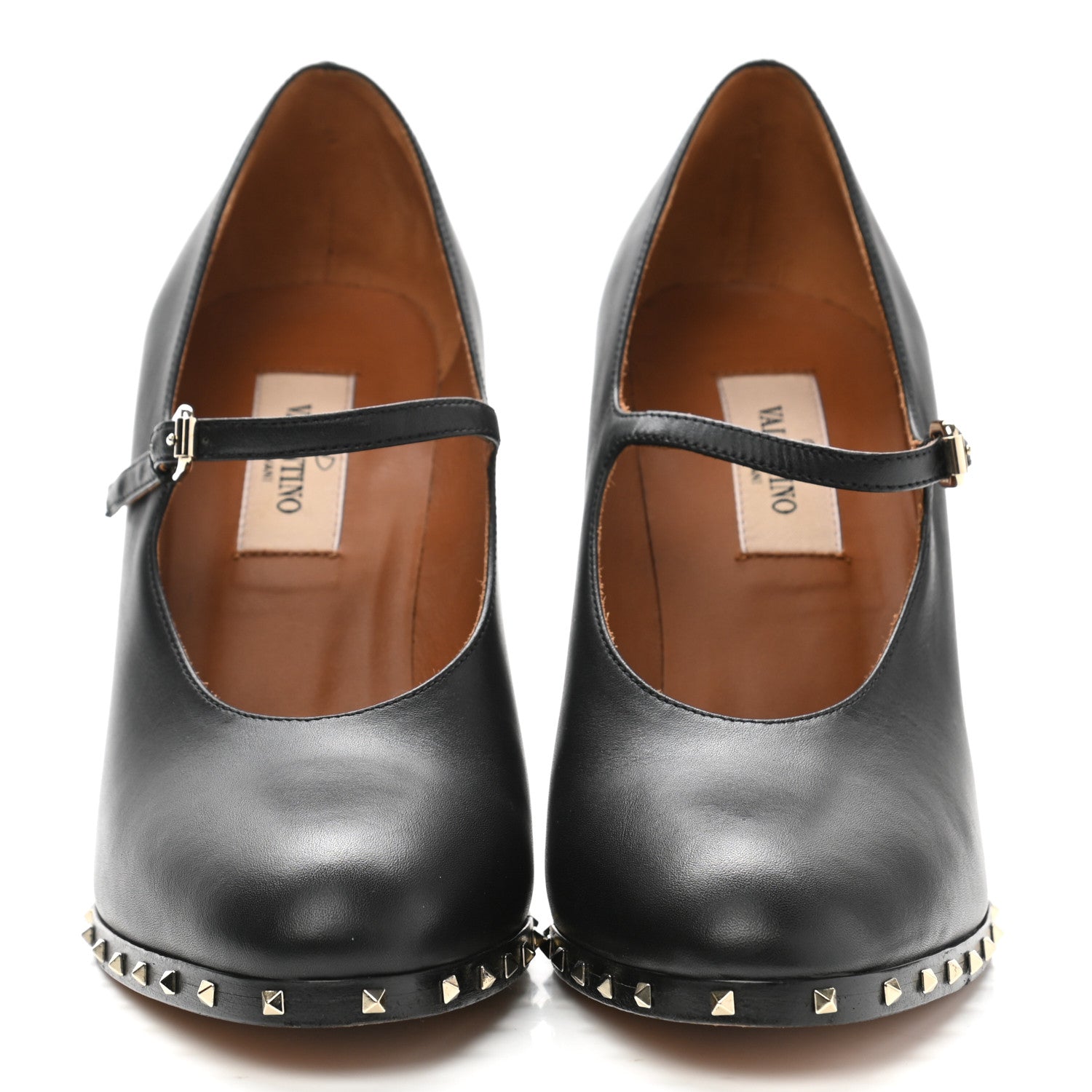 Valentino Garavani Calfskin Soul Rockstud Mary Jane 110mm Pumps 36.5 Black 2 of 9