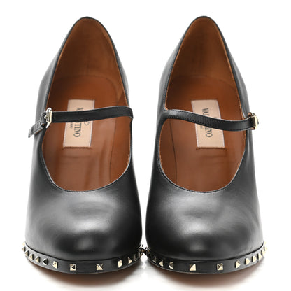 Valentino Garavani Calfskin Soul Rockstud Mary Jane 110mm Pumps 36.5 Black 2 of 9