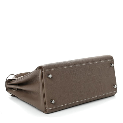 Hermes Togo Kelly Retourne 28 Etoupe 3 of 9