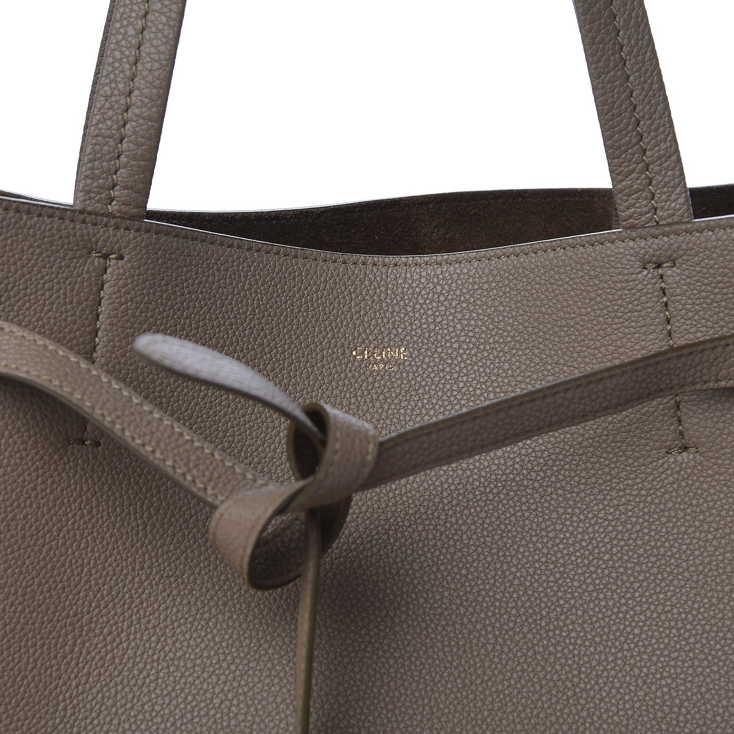 Celine Soft Grained Calfskin Small Belt Cabas Phantom Taupe 9 of 13