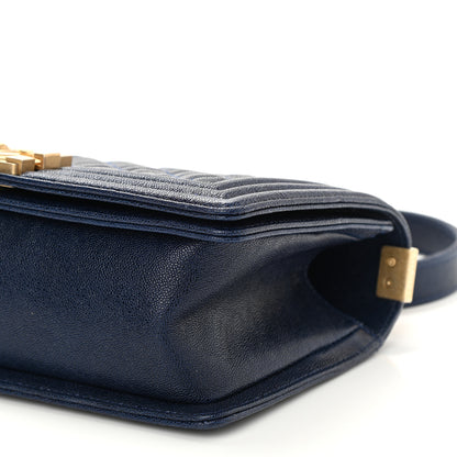 Chanel Caviar Quilted Medium Boy Flap Navy 10 of 10