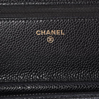 Chanel Caviar Quilted Wallet On Chain WOC Black 6 of 8