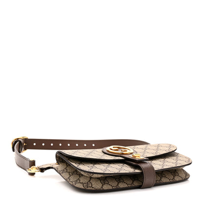 Gucci GG Supreme Monogram Textured Dollar Calfskin Blondie Belt Bag Beige Ebony New Acero 4 of 10