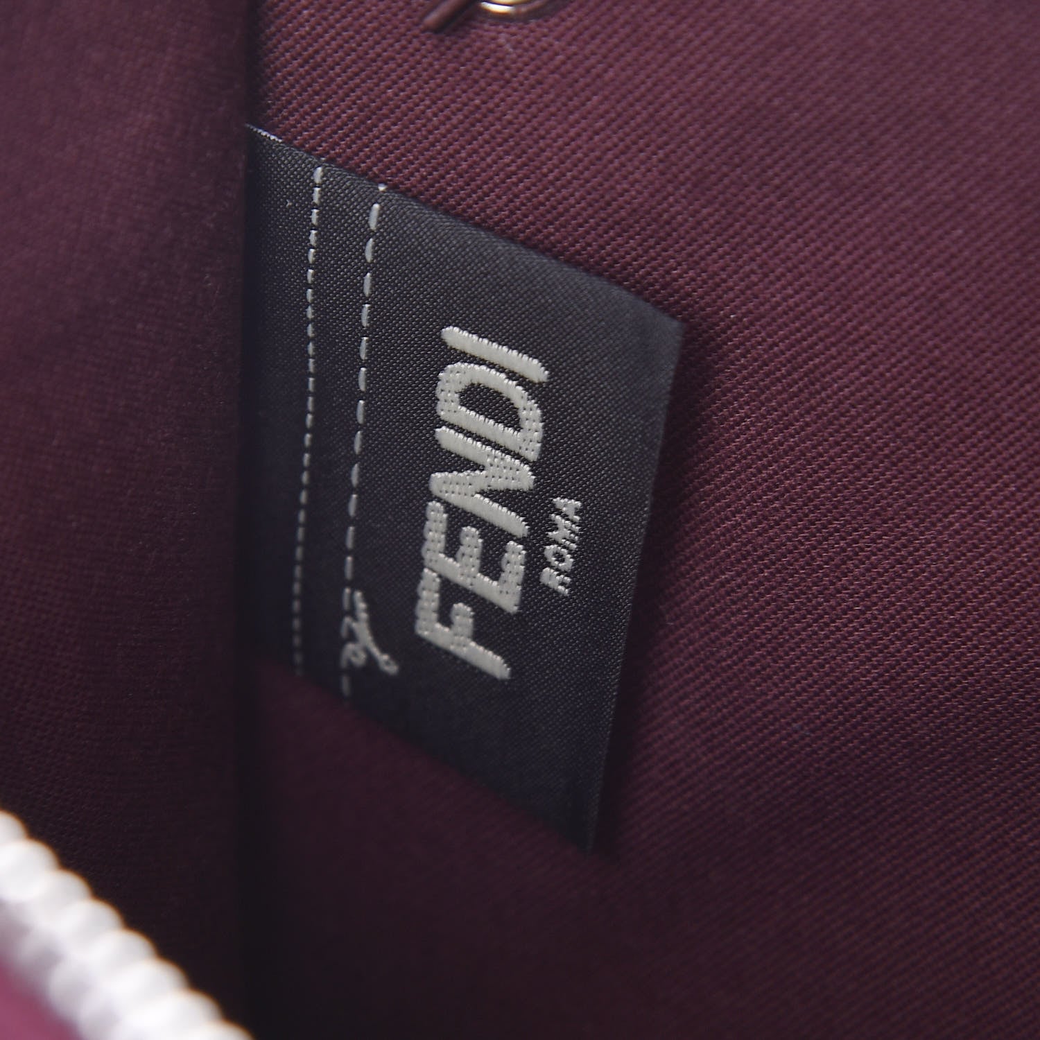 Fendi Vitello Dolce Studded Mini 2Jours Pouch Bordeaux Multicolor 8 of 10
