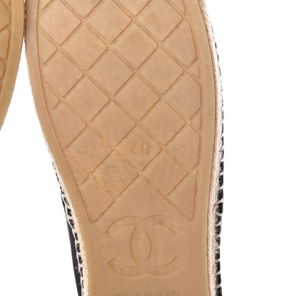 Chanel Velvet Logo Espadrilles 40 Black 6 of 10