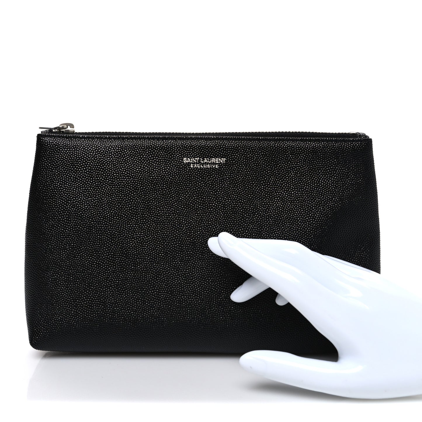 Grain De Poudre Zippered Pouch Black