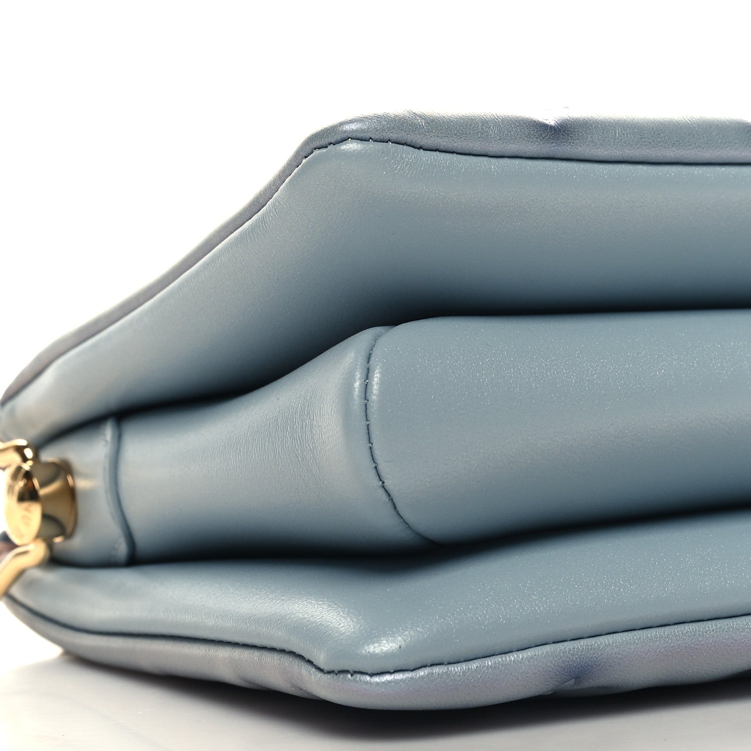 Louis Vuitton Metallic Lambskin Embossed Monogram Coussin BB Blue 10 of 11