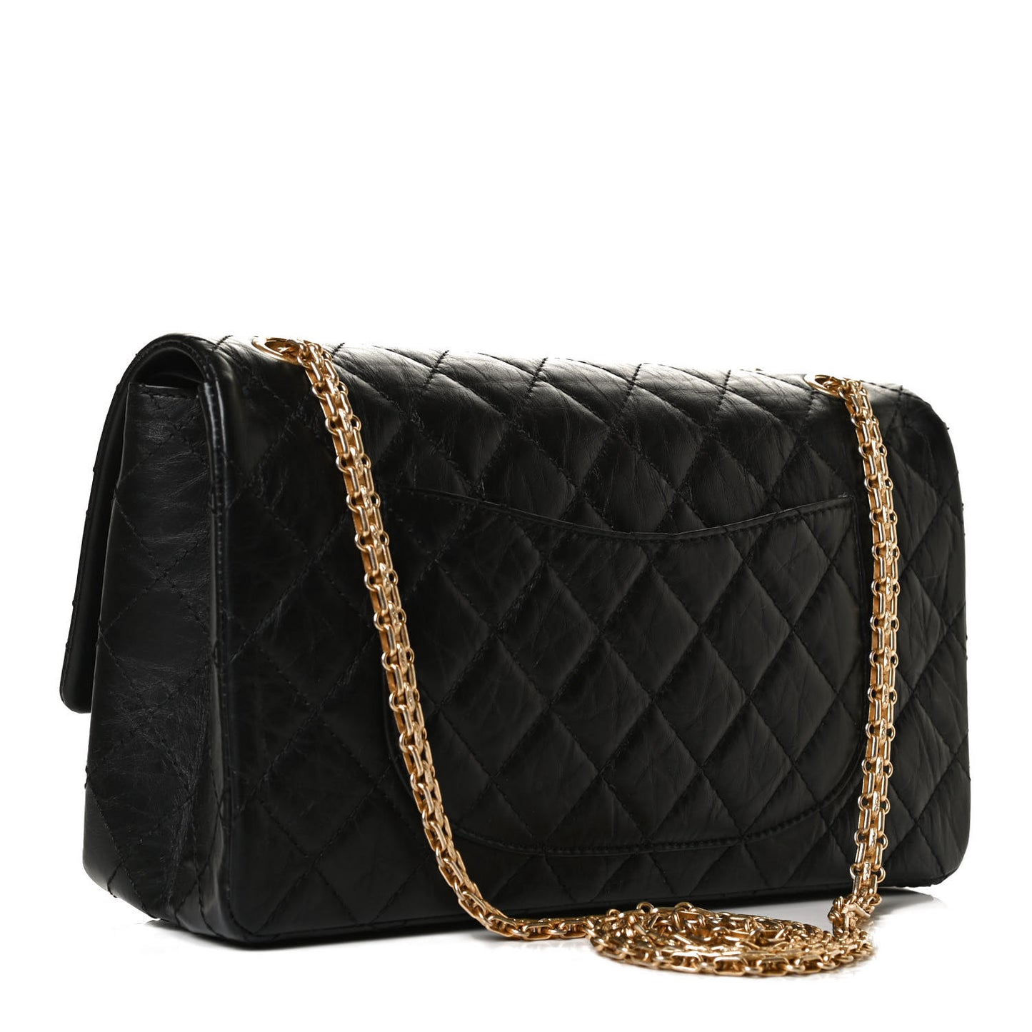 Aged Calfskin Quilted 2.55 Reissue 226 Flap Black