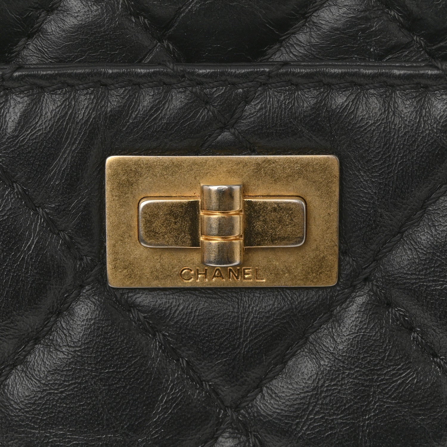 Chanel Aged Calfskin Quilted Mini Reissue Camera Case Black 11 of 12