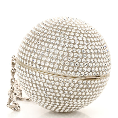 Chanel Plexiglass Strass CC Round Minaudiere Clutch Silver 4 of 10