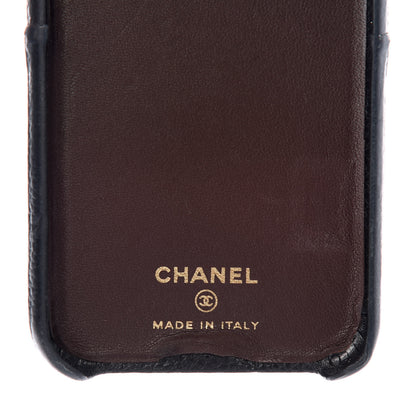 Chanel Caviar Quilted iPhone X Coco Tech Case Black 4 of 8