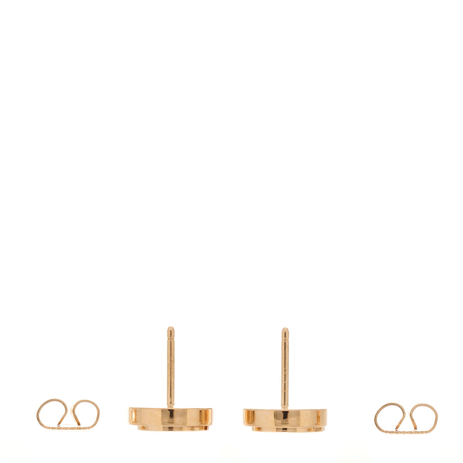 Tiffany 18K Rose Gold Mother of Pearl T Circle Earrings 3 of 5