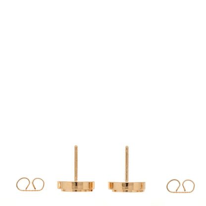 Tiffany 18K Rose Gold Mother of Pearl T Circle Earrings 3 of 5