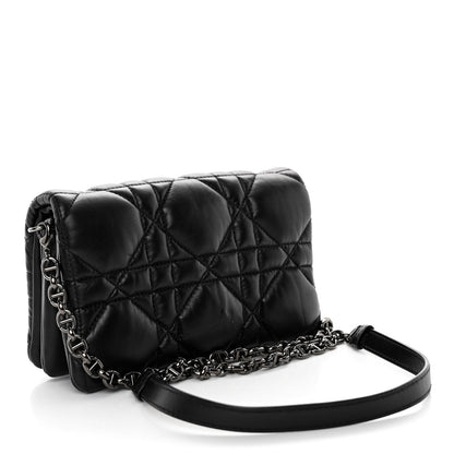 Christian Dior Calfskin Macrocannage Mini Caro Bag Black 3 of 10