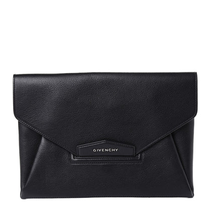 Givenchy Sugar Goatskin Medium Antigona Envelope Clutch Black 1 of 4