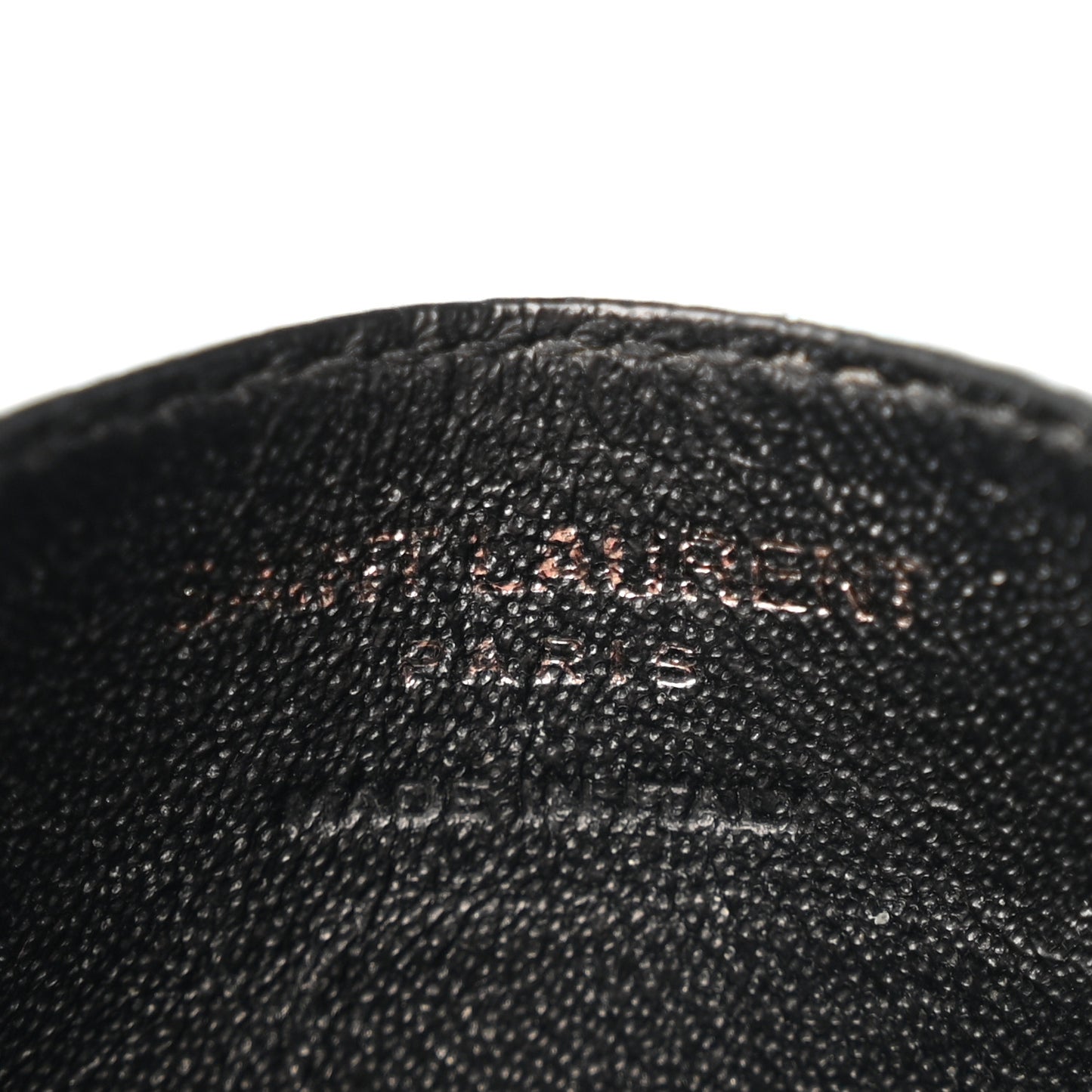 Calfskin Crocodile Embossed Monogram Credit Card Case Black